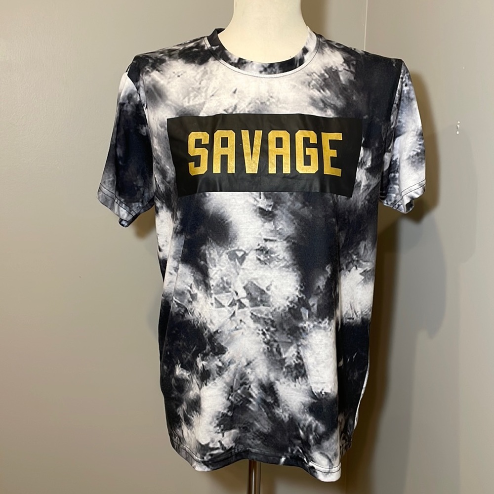 BUSHWICK SUPPLY Savage Tye Dyed Cotton Blend Tshirt MEDIUM